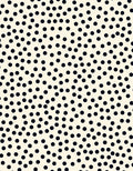Black Dot Cream Polka Pattern Rug