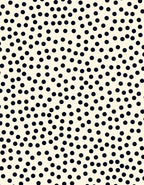 Black Dot Cream Polka Pattern Rug