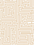 Sophisticated Tan Maze Pattern Rug