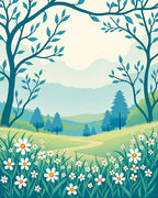 Meadow Blossoms Winding Path Rug