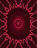Fiery Radial Bloom Pattern Rug