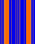 Bold Orange Blue Vertical Lines Rug