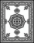 Intricate Circular Floral Border Design Rug