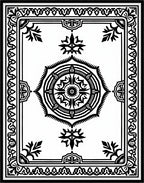 Intricate Circular Floral Border Design Rug