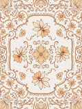 Vintage Floral Patterned Beige Rug