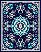 Marine Nautical Mandala Design Rug