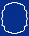 Royal Blue Quatrefoil Bordered Design Rug