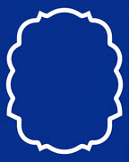 Royal Blue Quatrefoil Bordered Design Rug