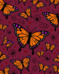 Orange Butterfly Pattern Design Rug