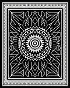 Geometric Sunburst Pattern Rug