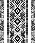 Classic Black White Geometric Stripe Rug