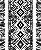Classic Black White Geometric Stripe Rug