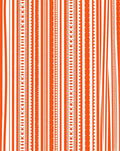 Orange White Dynamic Striped Design Rug