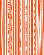Orange White Dynamic Striped Design Rug