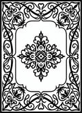 Intricate Floral Scrollwork Design Rug