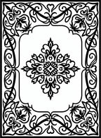 Intricate Floral Scrollwork Design Rug