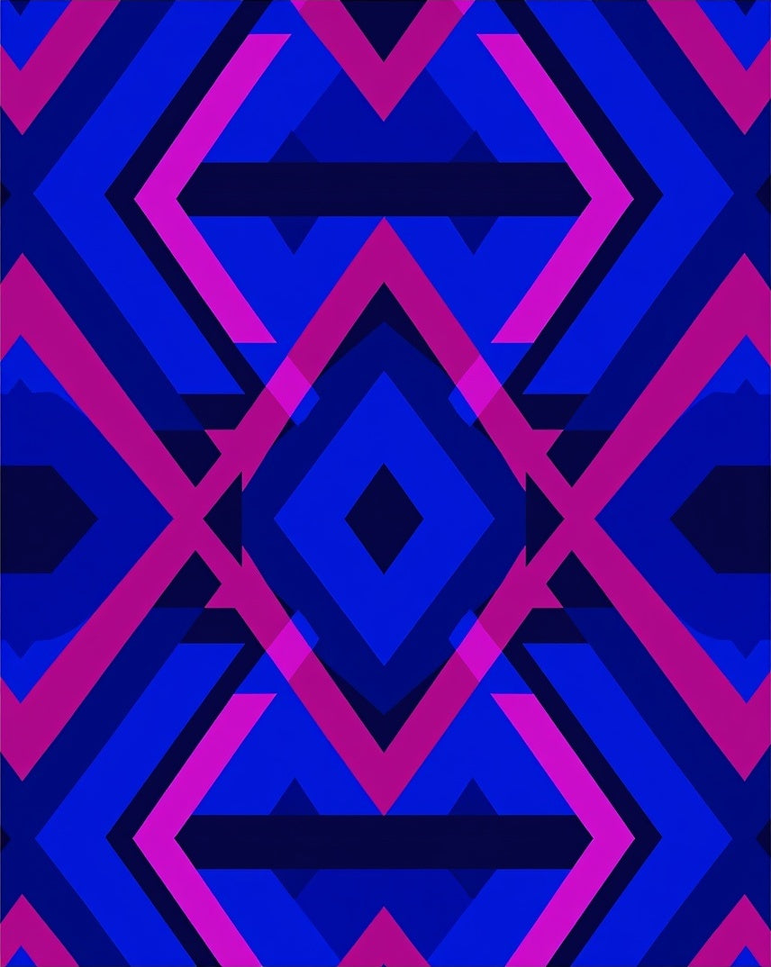 Bold Geometric Diamond Pattern Rug