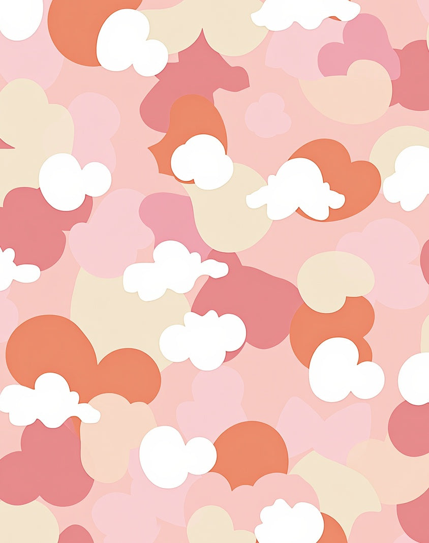 Dreamy Cloud Pattern Boho Abstract Rug