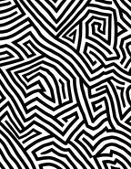 Abstract Maze Black White Pattern Rug