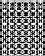 Bold Black White Geometric Pattern Rug