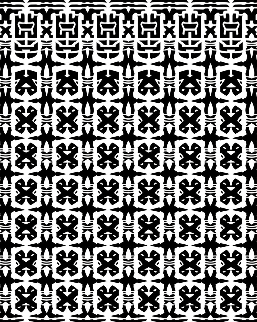 Bold Black White Geometric Pattern Rug