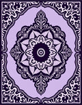 Intricate Floral Mandala Purple Patterned Rug
