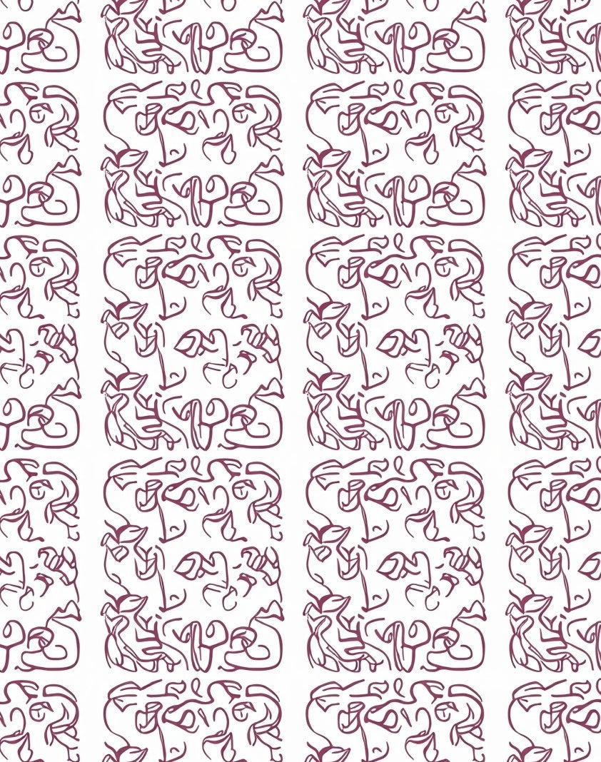 Abstract Organic Swirls Pattern Rug