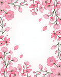 Pink Floral Branches With Petals Rug