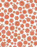 Red Sunburst Ethnic Pattern Rug