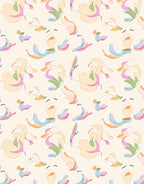 Soft Abstract Floral Pattern Rug