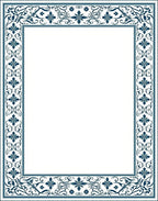Ornate Floral Vine Pattern Rug