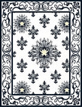 Classic Floral Swirl Ornament Design Rug
