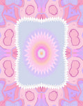 Pastel Pink Purple Floral Mandala Rug
