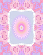 Pastel Pink Purple Floral Mandala Rug
