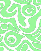 Scribble Abstract Light Green Pattern Rug