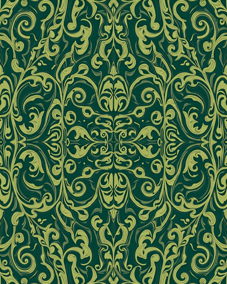 Vintage Floral Swirl Pattern Rug