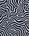 Abstract Zebra-Striped Fluid Pattern Rug