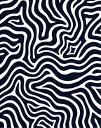 Abstract Zebra-Striped Fluid Pattern Rug