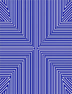 Cool Blue Geometric Line Stripe Design Rug