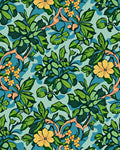 Emerald Leaves With Yellow Flowers Rug