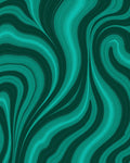 Deep Teal Swirl Abstract Pattern Rug