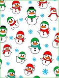Playful Snowman With Red Green Accents Rug