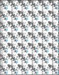 Abstract Gray Blue Swirl Pattern Rug