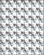 Abstract Gray Blue Swirl Pattern Rug