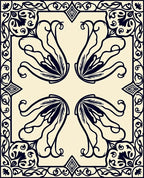 Elegant Floral Petal Symmetry Rug