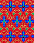 Vibrant Floral Tile Pattern Rug
