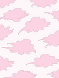 Pink Cloud Patterned Whimsical Design Rug