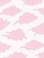 Pink Cloud Patterned Whimsical Design Rug