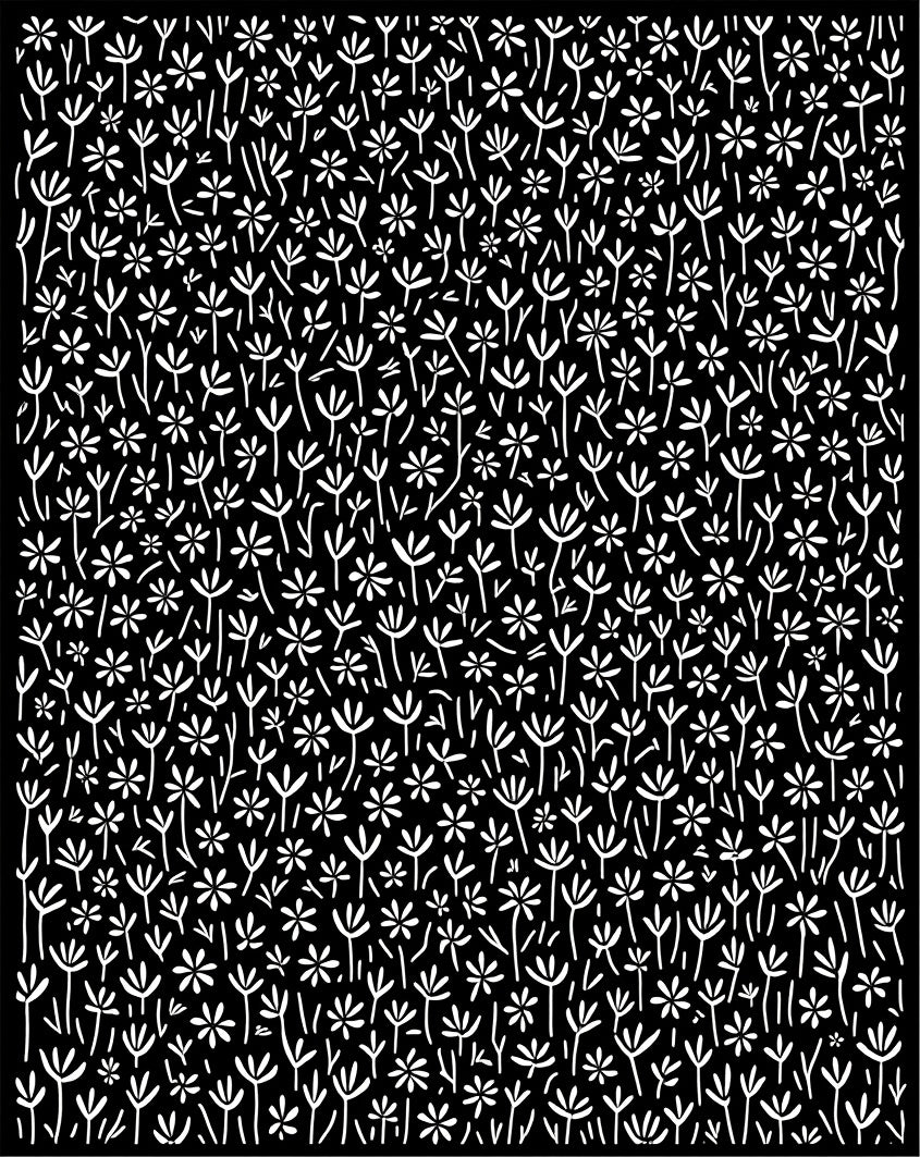 Chic White Floral Patterned Rug