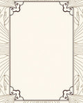 Modern Minimalist Wood Grain Border Rug